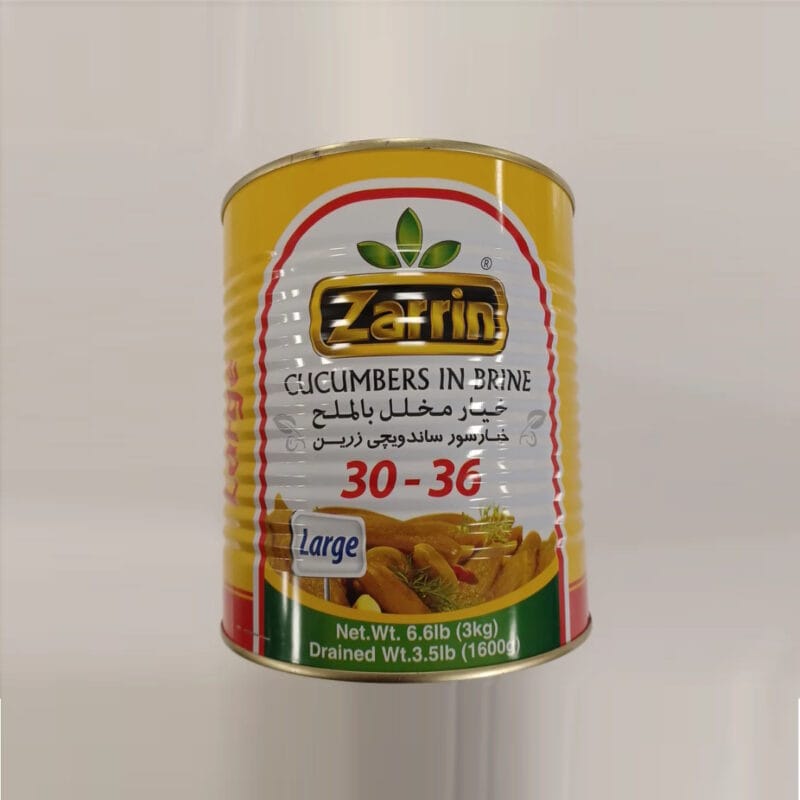 Zarrin Cucumbers in brine 30 -36 LARGE (3Kg) 